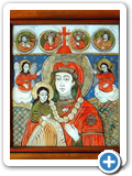 Exposición iconos ortodoxos rumanos sobre vidrio