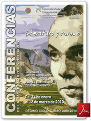Programa Conferencias Literatura y turismo